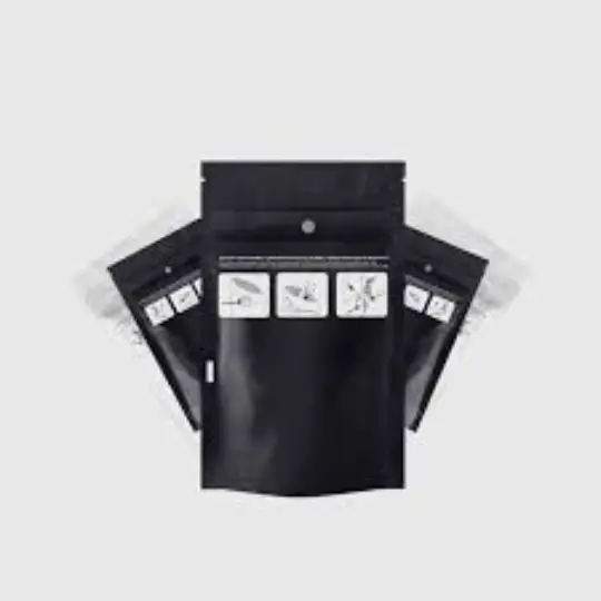 Custom Black Mylar bags 