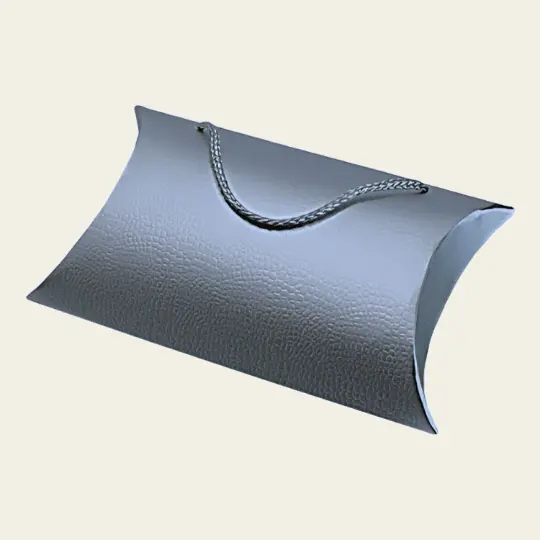 Custom Silver Pillow Boxes 