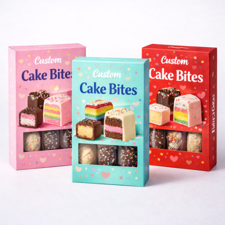 Custom Cake Bites Boxes 