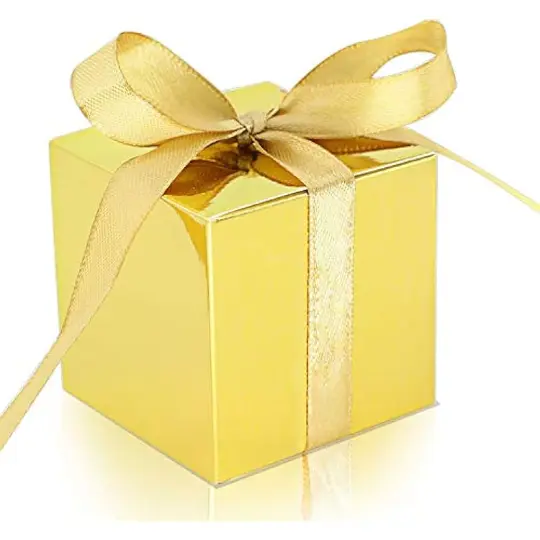 Gold favor boxes 