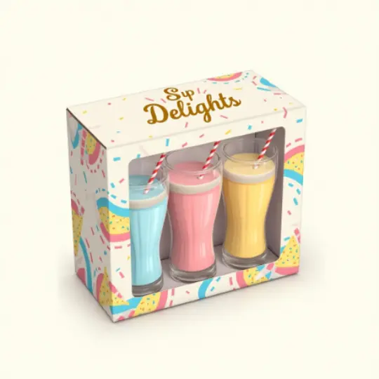 Milkshake glasses packaging 
