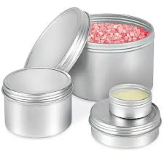 Screw top metal tins 
