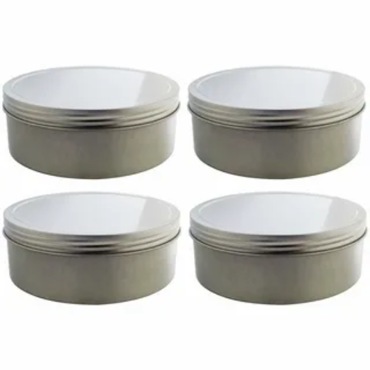 Screw top tin boxes 