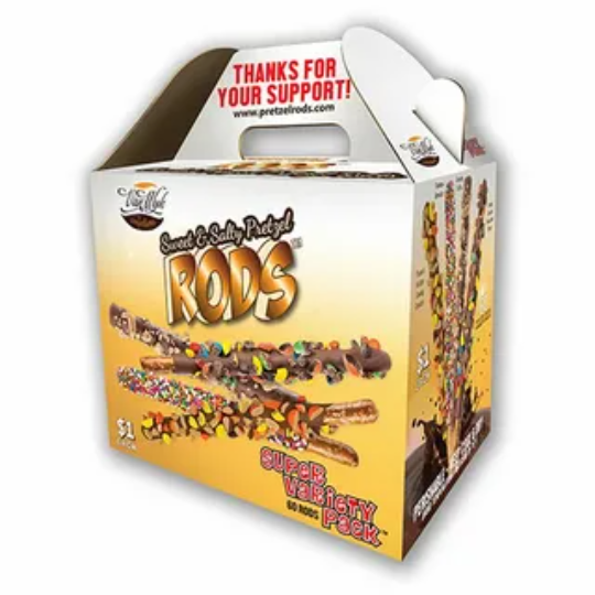 Custom Pretzel Rods Boxes 