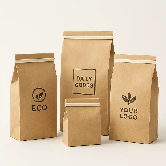 Custom Tin Tie Kraft Bags 