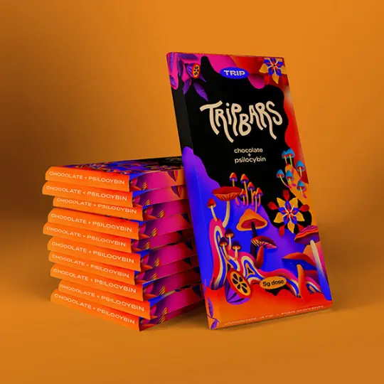 Psychedelic Mushroom Chocolate Bar Packaging 